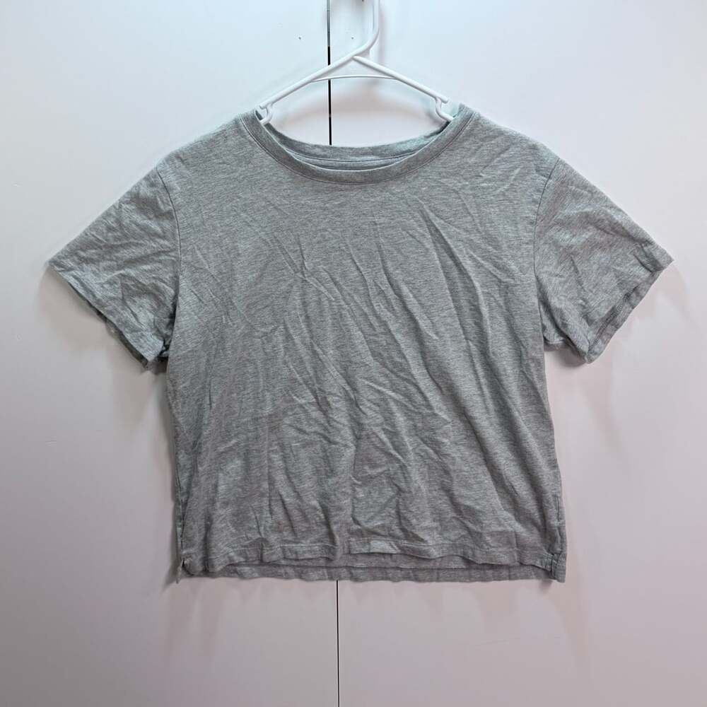 Free Assembly T-Shirt Size M 8-10 Gray Organic Cotton